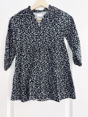 ZARA Kids Ditsy Floral Tiered Long Sleeve Dress - Size 7